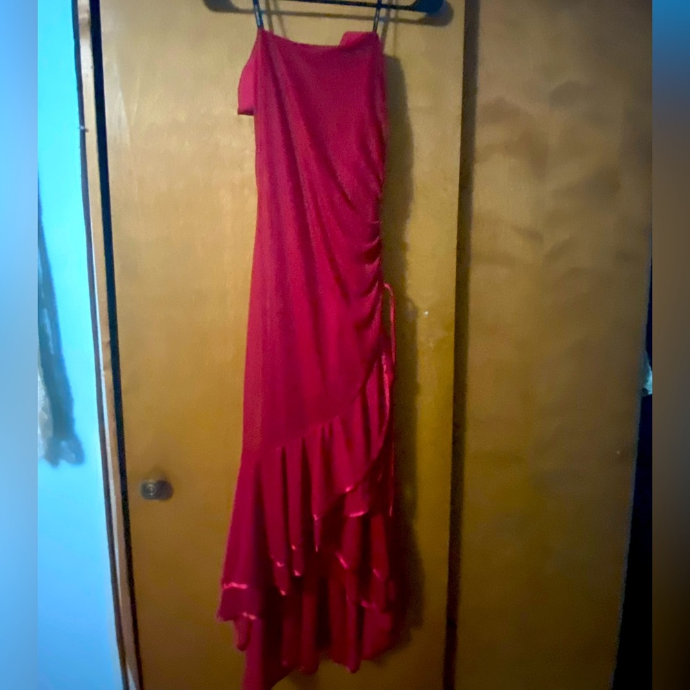 Red salsa style dress